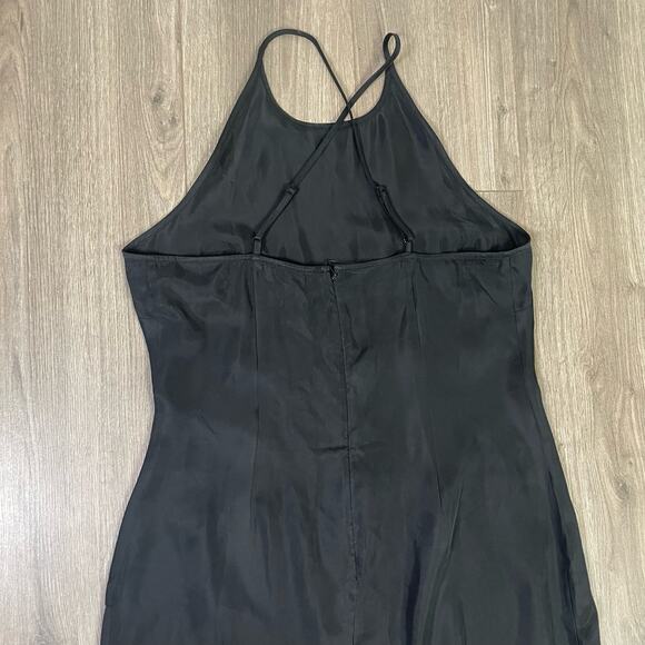 Madewell Crisscross Cupro Blend Chic Going Out Midi Slip Dress US Womens 14 Plus - Picture 6 of 9